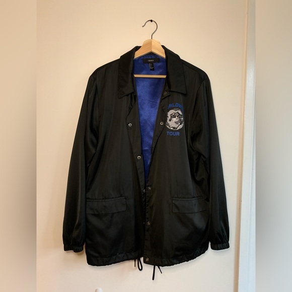 Black satin coach jacket - Picture 6 of 7